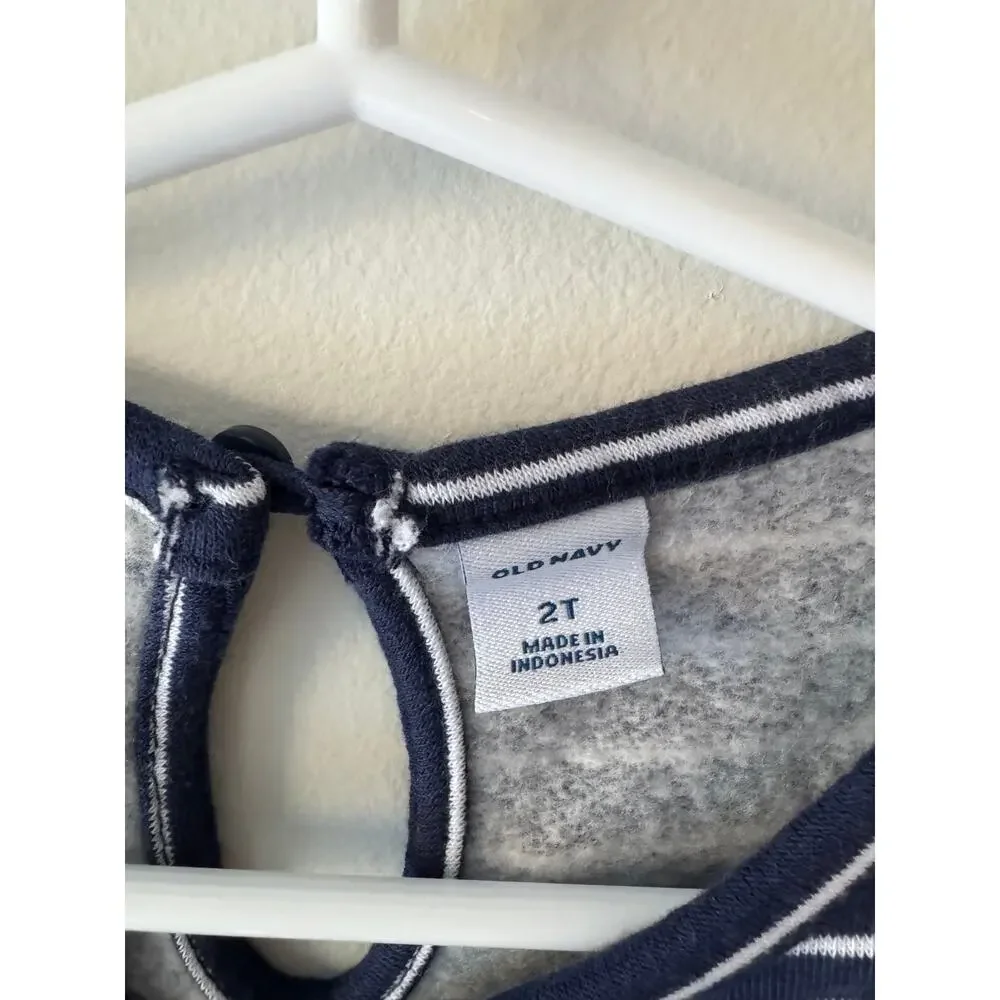 Old Navy girls’ striped sweater dress with heart pockets